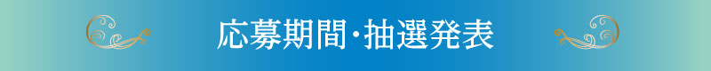 応募期間・抽選発表