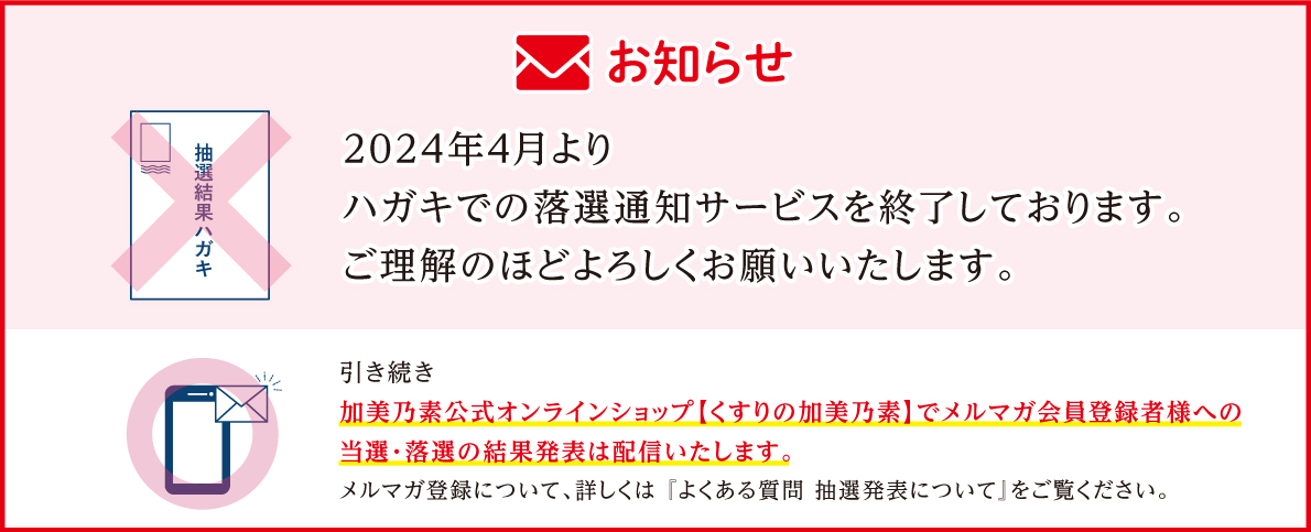 落選通知